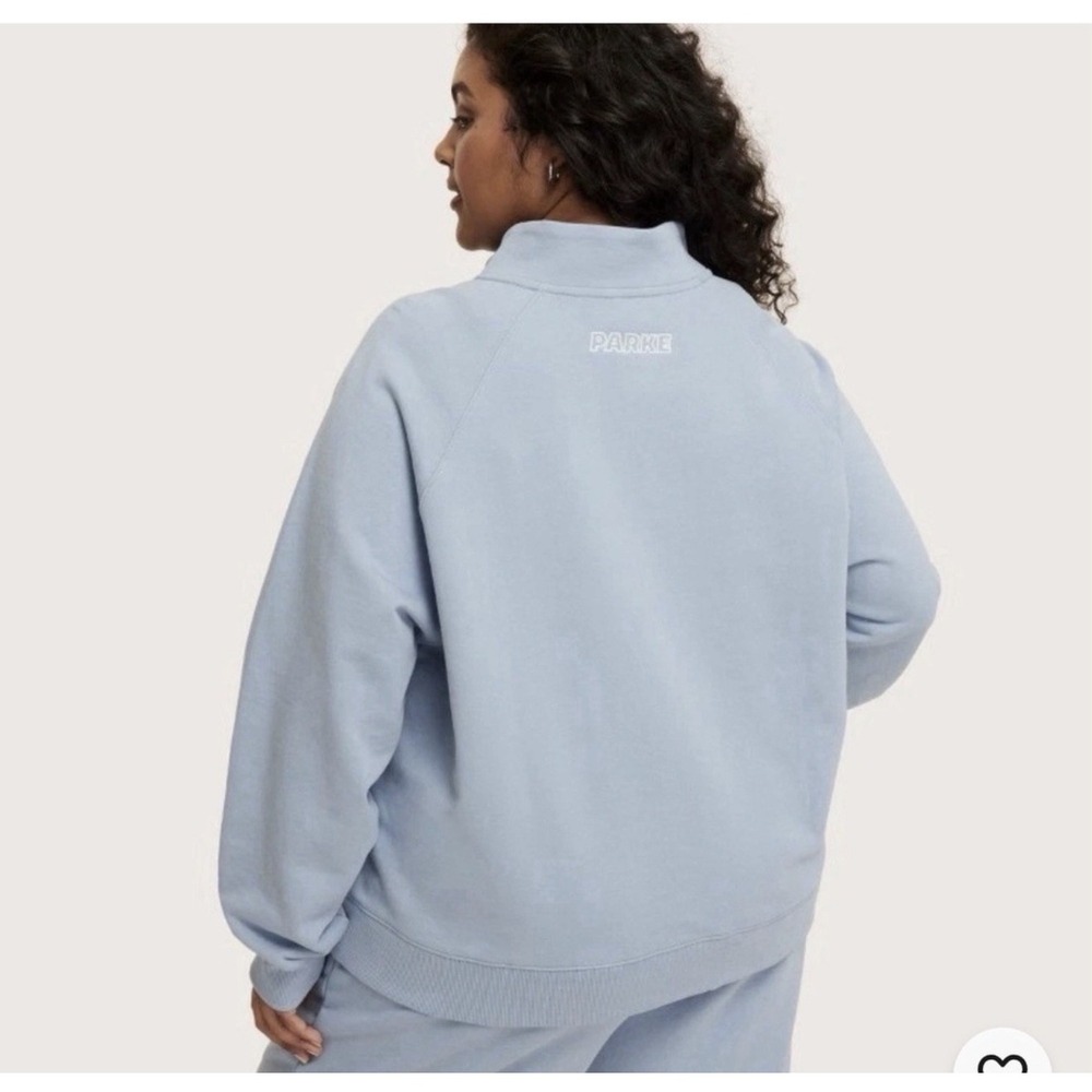 NWT Parke x target blue snap sweatshirt
